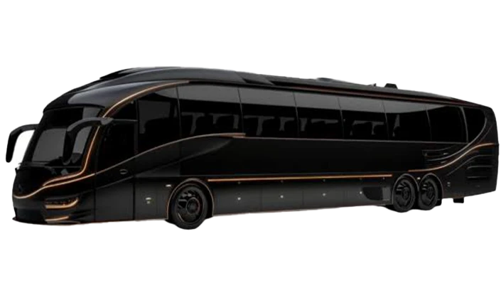 Ônibus preto de viagem